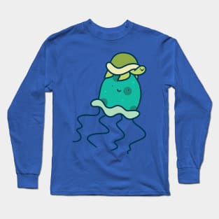 Turtle and Jellyfish Long Sleeve T-Shirt